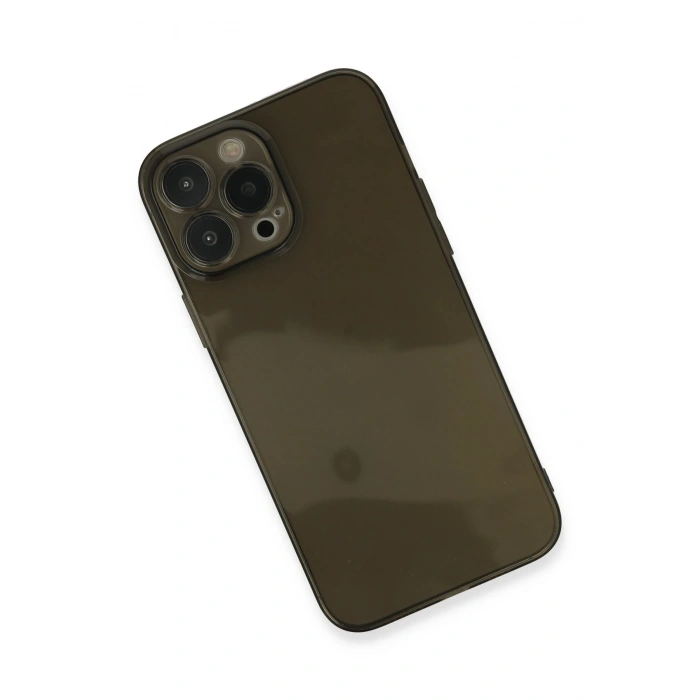 Mey İthalat®   iPhone 13 Pro Max Kılıf Fly Lens Silikon - Siyah