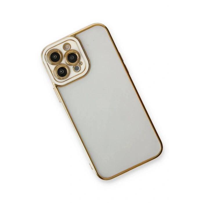 Mey İthalat®   iPhone 13 Pro Max Kılıf Liva Lens Silikon - Beyaz