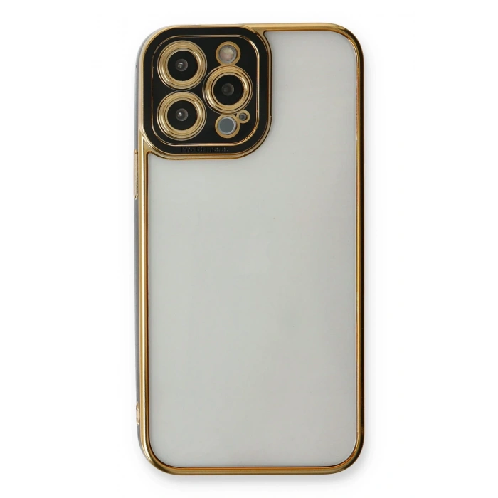 Mey İthalat®   iPhone 13 Pro Max Kılıf Liva Lens Silikon - Siyah