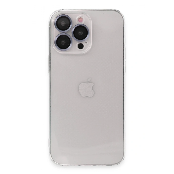 Mey İthalat®   iPhone 13 Pro Max Kılıf Luko Lens Silikon - Sierra Blue