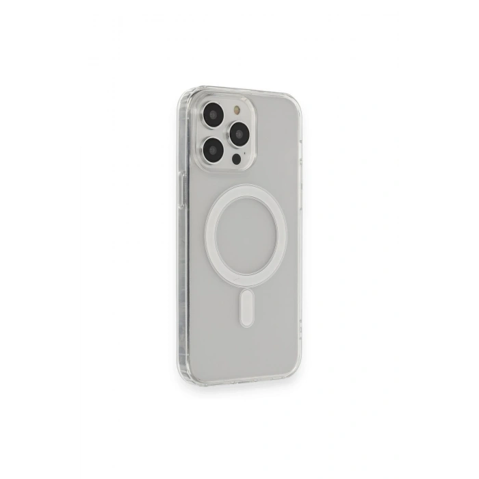 Mey İthalat®   iPhone 13 Pro Max Kılıf Matte Şeffaf Magneticsafe - Şeffaf
