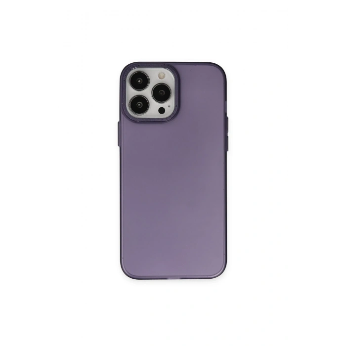 Mey İthalat®   iPhone 13 Pro Max Kılıf Modos Metal Kapak - Derin Mor
