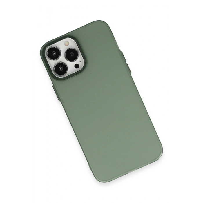 Mey İthalat®   iPhone 13 Pro Max Kılıf Modos Metal Kapak - Koyu Yeşil