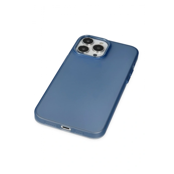 Mey İthalat®   iPhone 13 Pro Max Kılıf Modos Metal Kapak - Lacivert