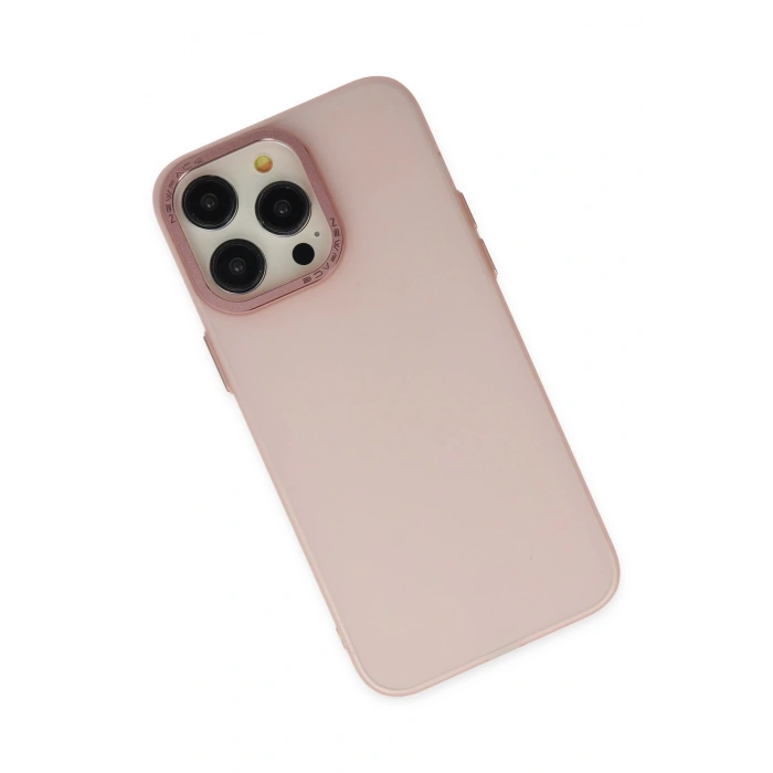 Mey İthalat®   iPhone 13 Pro Max Kılıf Modos Metal Kapak - Pembe