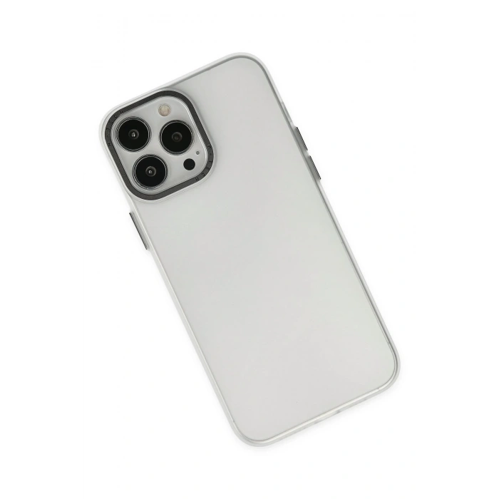 Mey İthalat®   iPhone 13 Pro Max Kılıf Modos Metal Kapak - Şeffaf