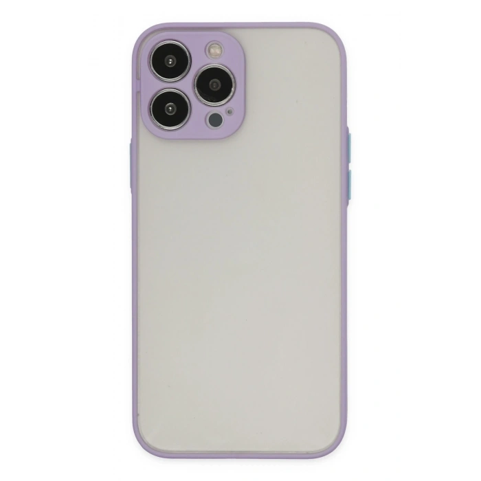Mey İthalat®   iPhone 13 Pro Max Kılıf Montreal Silikon Kapak - Mor