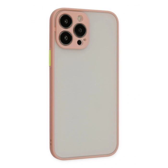 Mey İthalat®   iPhone 13 Pro Max Kılıf Montreal Silikon Kapak - Pembe