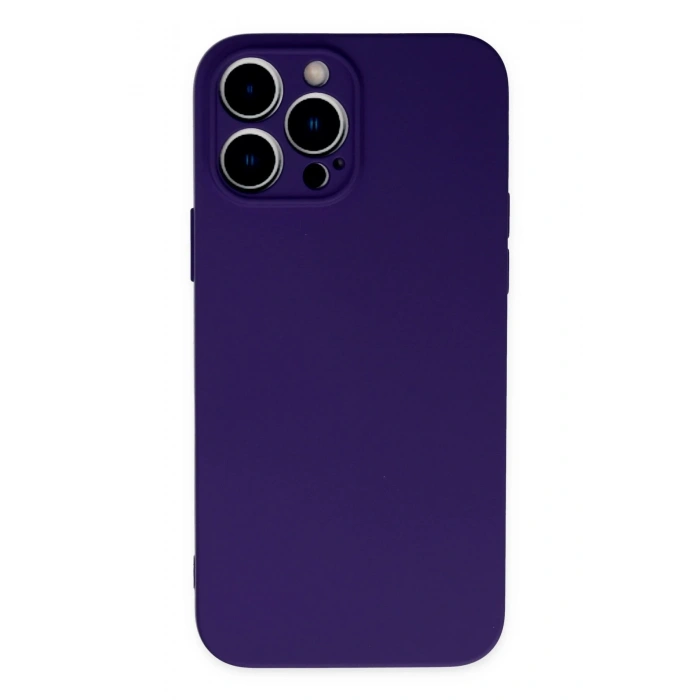 Mey İthalat®   iPhone 13 Pro Max Kılıf Nano içi Kadife Silikon - Mor