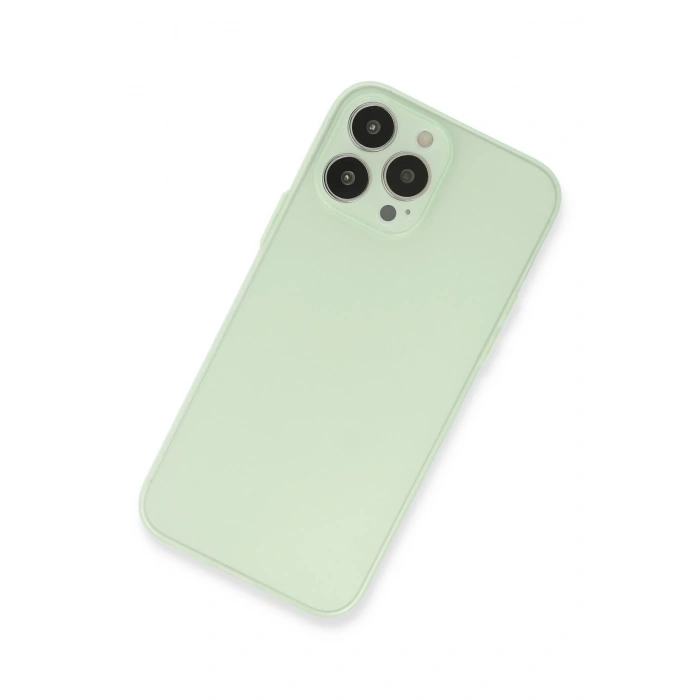 Mey İthalat®   iPhone 13 Pro Max Kılıf Puma Silikon - Açık Yeşil