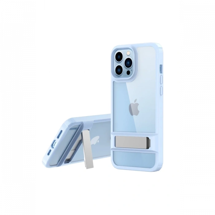 Mey İthalat®   iPhone 13 Pro Max Kılıf Rolet Stand Kapak - Sierra Blue