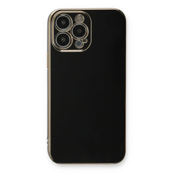 Mey İthalat®   iPhone 13 Pro Max Kılıf Volet Silikon - Siyah
