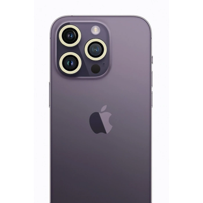 Mey İthalat®   iPhone 13 Pro Max Neon Fosforlu Kamera Lens - Beyaz