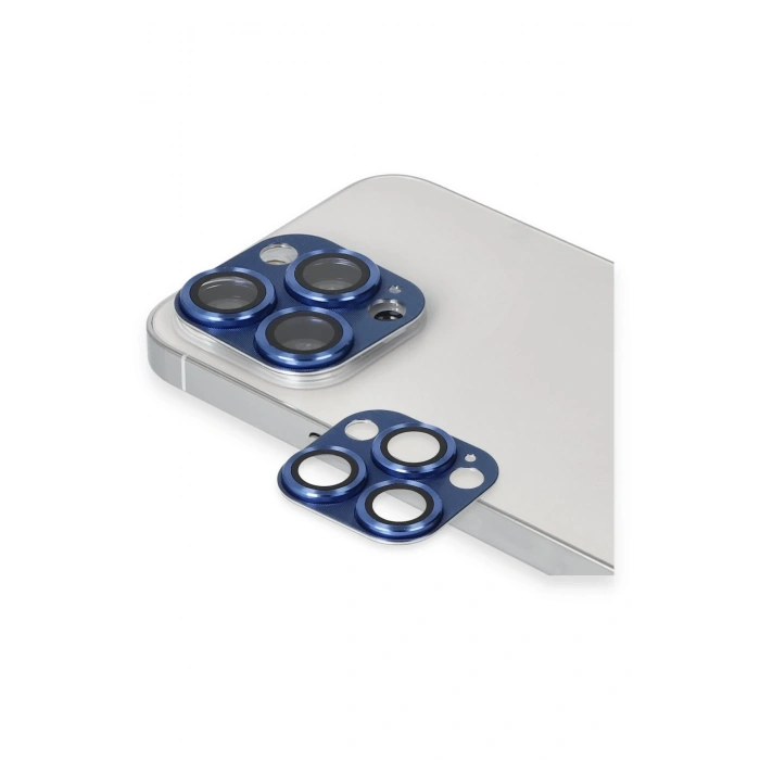 Mey İthalat®   iPhone 13 Pro Max Pers Alüminyum Kamera Lens - Lacivert