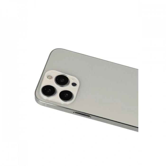 Mey İthalat®   iPhone 13 Pro Max Rainbow Kamera Lens Koruma Cam - Beyaz