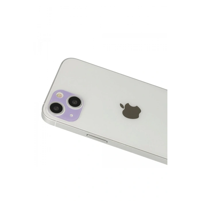 Mey İthalat®   iPhone 13 Rainbow Kamera Lens Koruma Cam - Mor