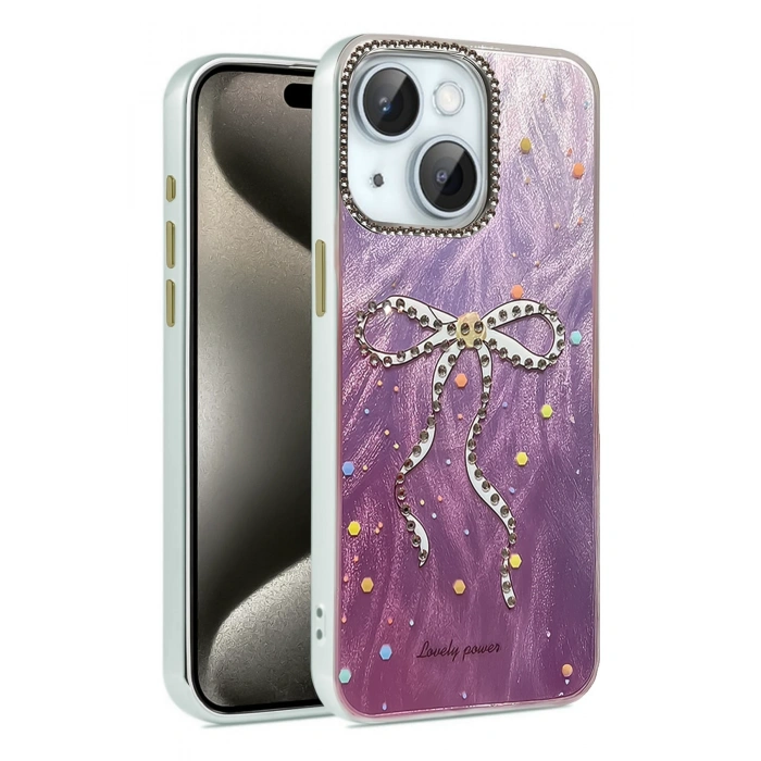 Mey İthalat®   iPhone 14 Kılıf Blade Aynalı Desenli Kapak - Desen 1