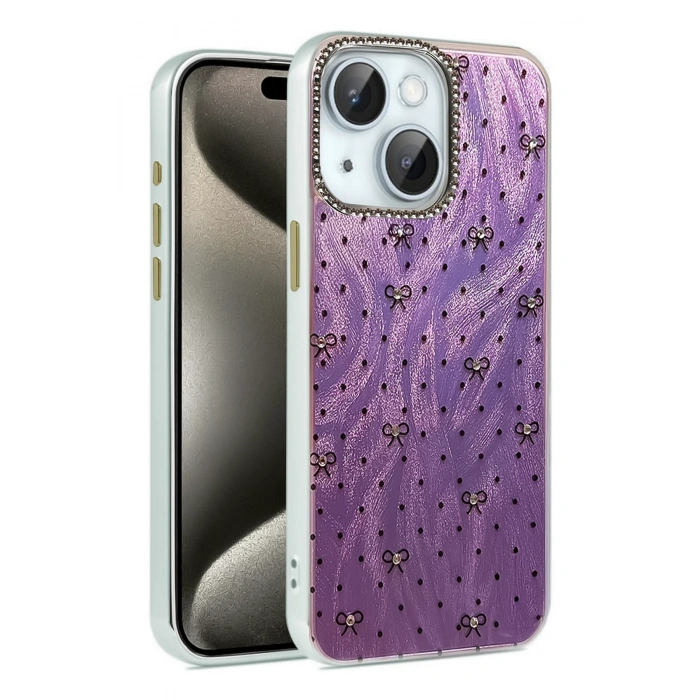 Mey İthalat®   iPhone 14 Kılıf Blade Aynalı Desenli Kapak - Desen 2