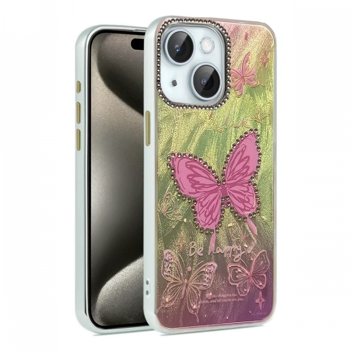 Mey İthalat®   iPhone 14 Kılıf Blade Aynalı Desenli Kapak - Desen 5
