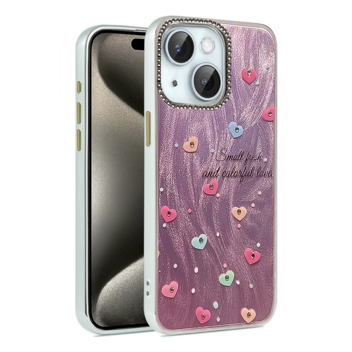 Mey İthalat®   iPhone 14 Kılıf Blade Aynalı Desenli Kapak - Desen 8