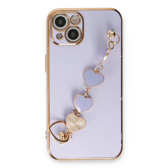 Mey İthalat®   iPhone 14 Kılıf Esila Silikon - Lila