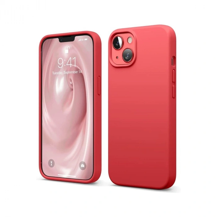 Mey İthalat®   iPhone 14 Kılıf First Silikon - Kırmızı