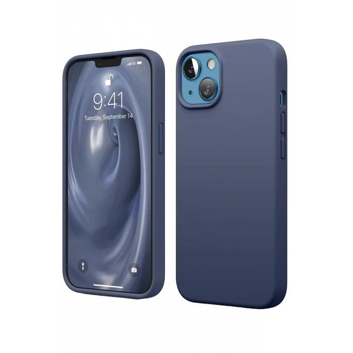 Mey İthalat®   iPhone 14 Kılıf First Silikon - Lacivert