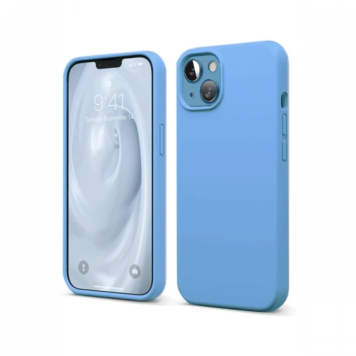 Mey İthalat®   iPhone 14 Kılıf First Silikon - Mavi