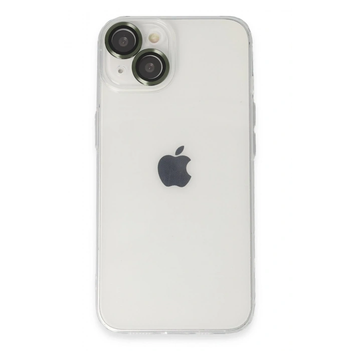 Mey İthalat®   iPhone 14 Kılıf Luko Lens Silikon - Yeşil