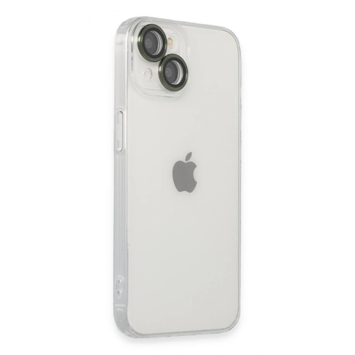 Mey İthalat®   iPhone 14 Kılıf Luko Lens Silikon - Yeşil