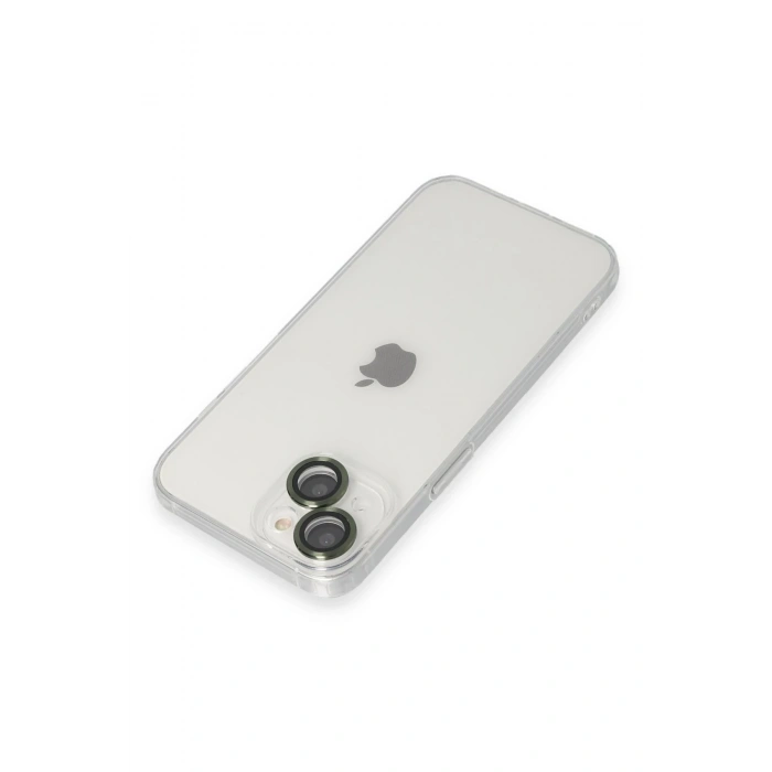 Mey İthalat®   iPhone 14 Kılıf Luko Lens Silikon - Yeşil