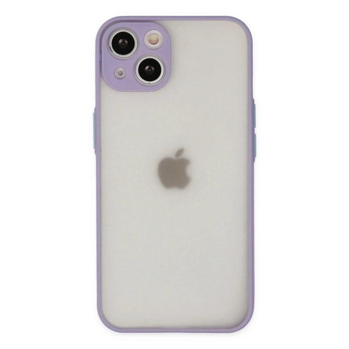 Mey İthalat®   iPhone 14 Kılıf Montreal Silikon Kapak - Mor