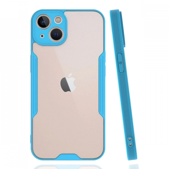 Mey İthalat®   iPhone 14 Kılıf Platin Silikon - Mavi