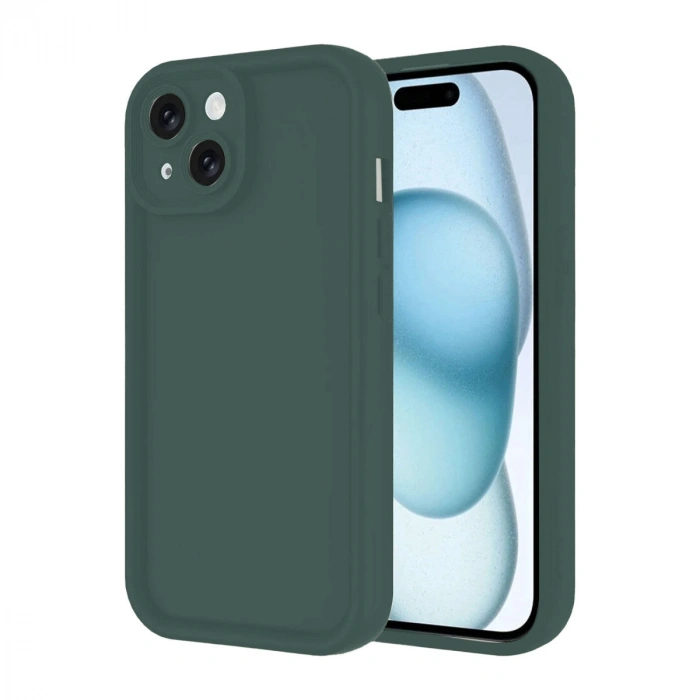 Mey İthalat®   iPhone 14 Kılıf Viera Silikon - Koyu Yeşil