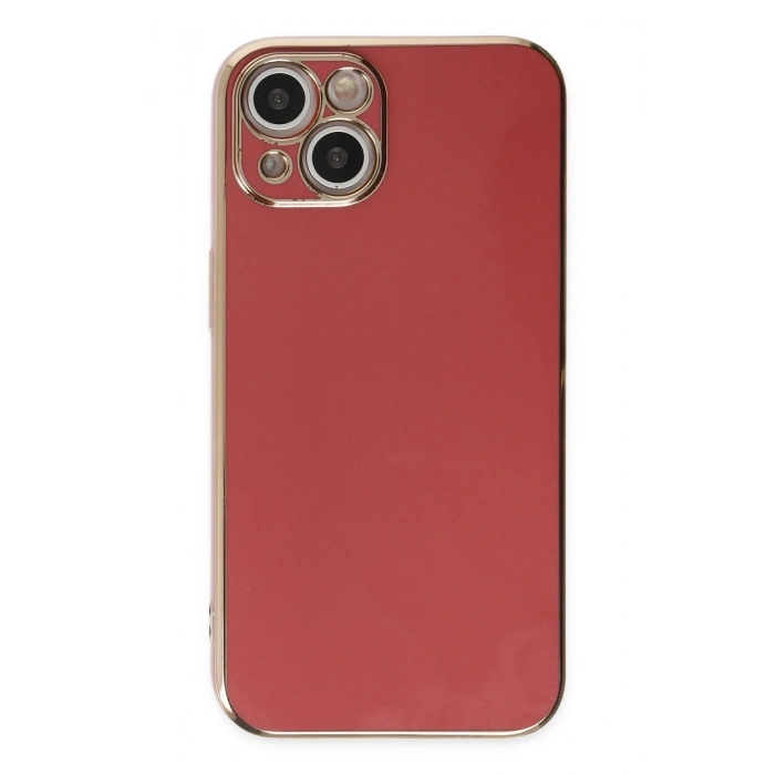 Mey İthalat®   iPhone 14 Kılıf Volet Silikon - Kırmızı