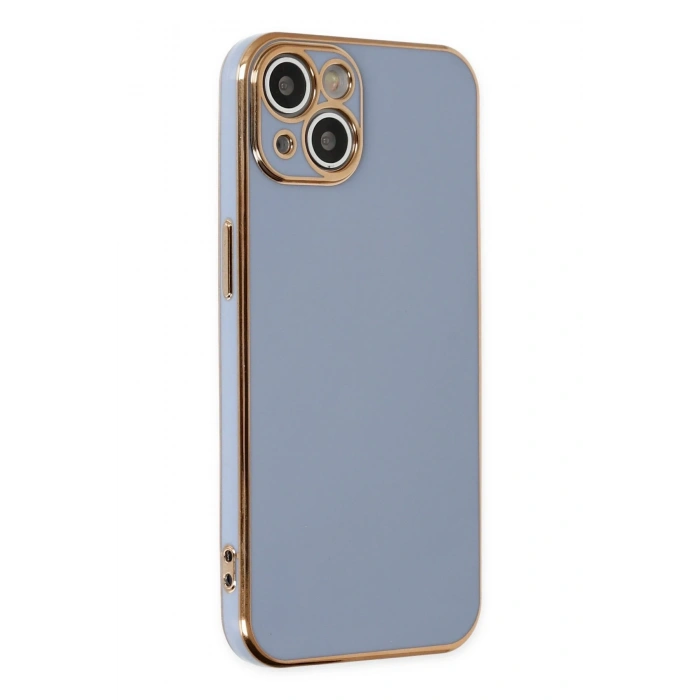 Mey İthalat®   iPhone 14 Kılıf Volet Silikon - Mavi