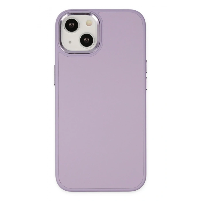 Mey İthalat®   iPhone 14 Plus Kılıf Asya Deri Silikon - Lila