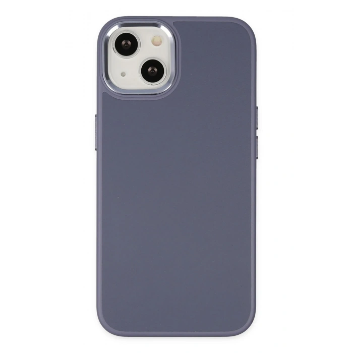 Mey İthalat®   iPhone 14 Plus Kılıf Asya Deri Silikon - Mor