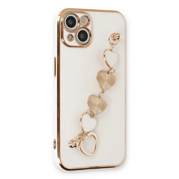 Mey İthalat®   iPhone 14 Plus Kılıf Esila Silikon - Beyaz