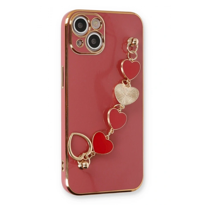 Mey İthalat®   iPhone 14 Plus Kılıf Esila Silikon - Kırmızı