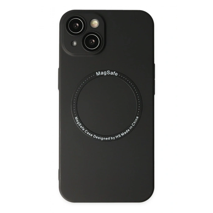 Mey İthalat®   iPhone 14 Plus Kılıf Jack Magneticsafe Lens Silikon - Siyah