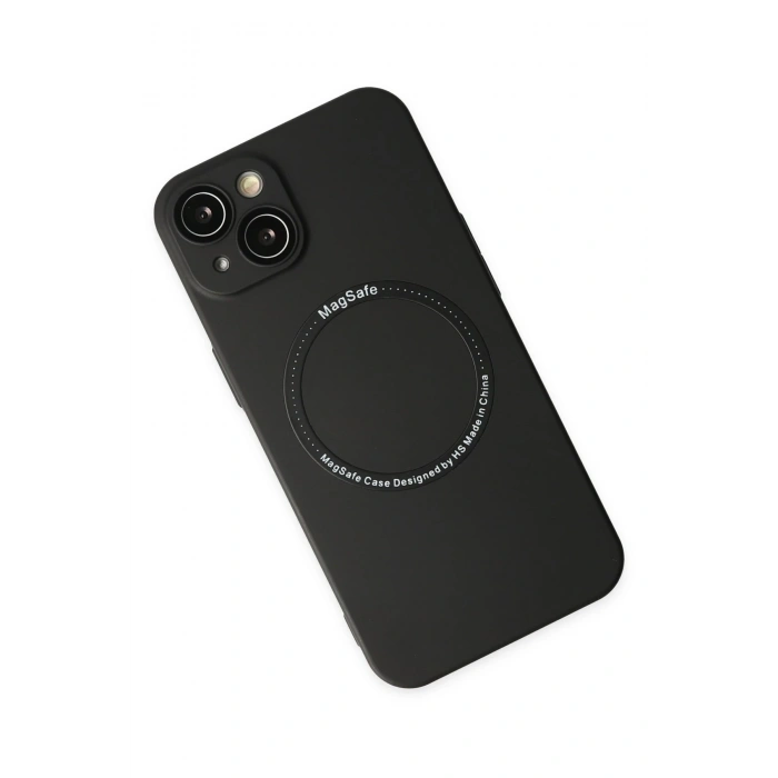 Mey İthalat®   iPhone 14 Plus Kılıf Jack Magneticsafe Lens Silikon - Siyah