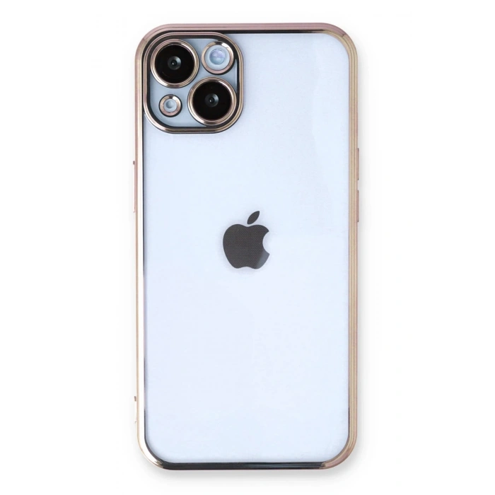 Mey İthalat®   iPhone 14 Plus Kılıf  Lensli Silikon - Gold