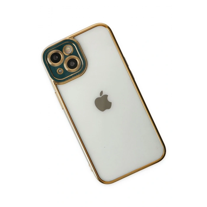 Mey İthalat®   iPhone 14 Plus Kılıf Liva Lens Silikon - Yeşil