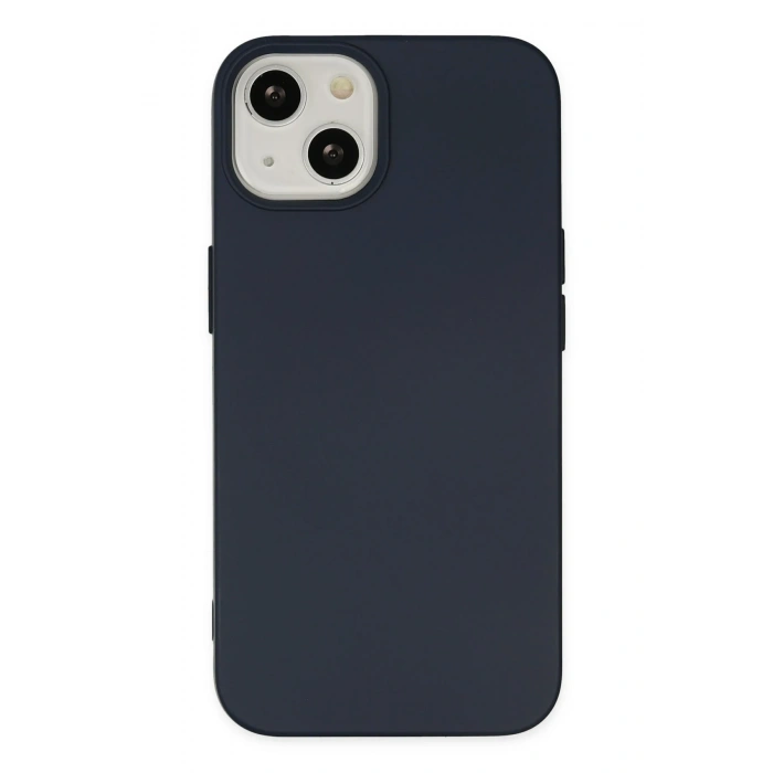Mey İthalat®   iPhone 14 Plus Kılıf Nano içi Kadife Silikon - Lacivert