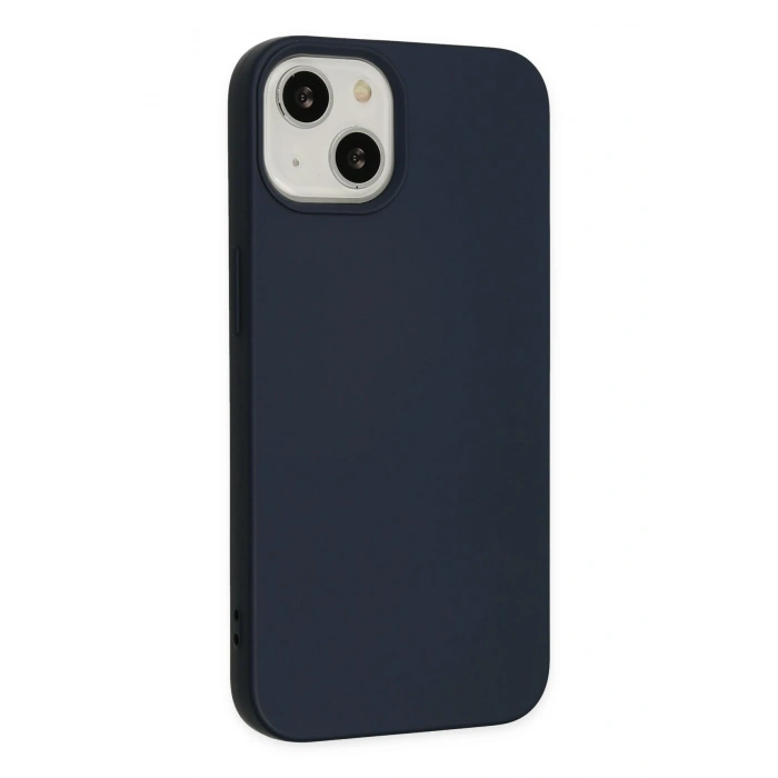 Mey İthalat®   iPhone 14 Plus Kılıf Nano içi Kadife Silikon - Lacivert
