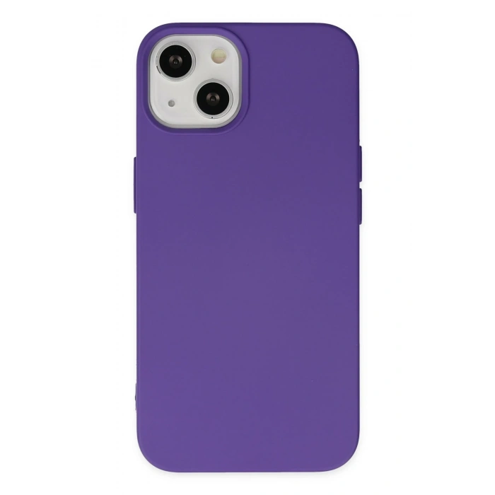 Mey İthalat®   iPhone 14 Plus Kılıf Nano içi Kadife Silikon - Mor