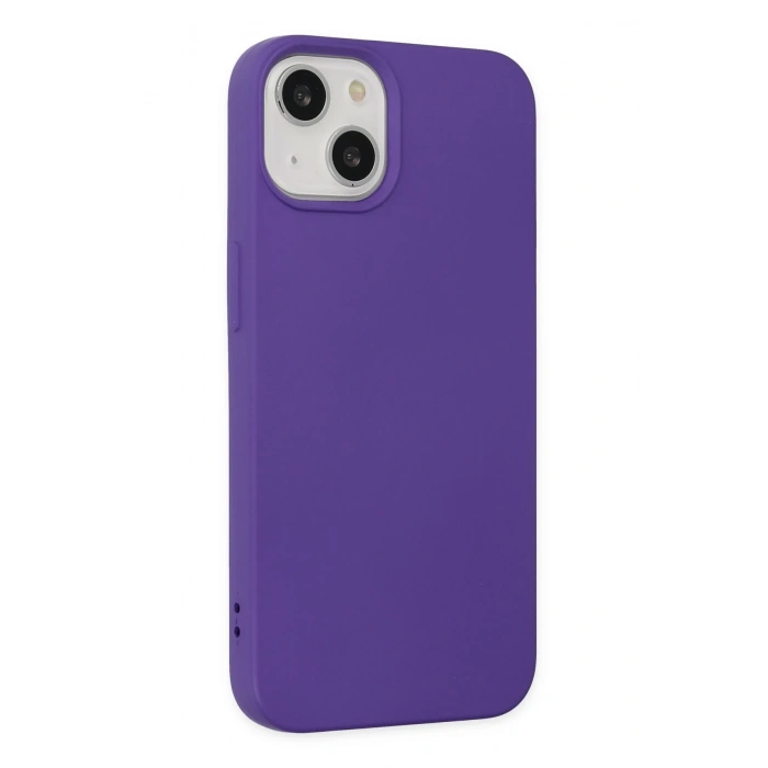 Mey İthalat®   iPhone 14 Plus Kılıf Nano içi Kadife Silikon - Mor