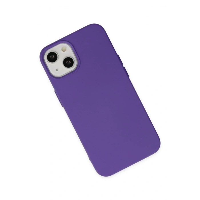 Mey İthalat®   iPhone 14 Plus Kılıf Nano içi Kadife Silikon - Mor