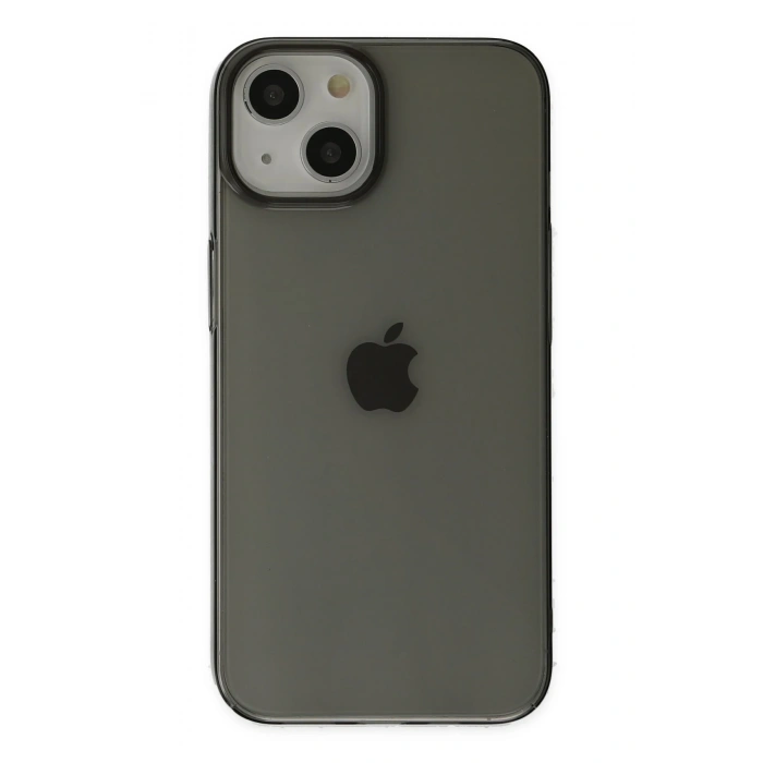 Mey İthalat®   iPhone 14 Plus Kılıf Pc Sert Şeffaf Kapak - Siyah
